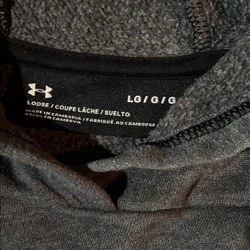 cropped charcoal hoodie mesh panel wide fit crop sweatshirt boxy relaxed active - Picture 7 of 14